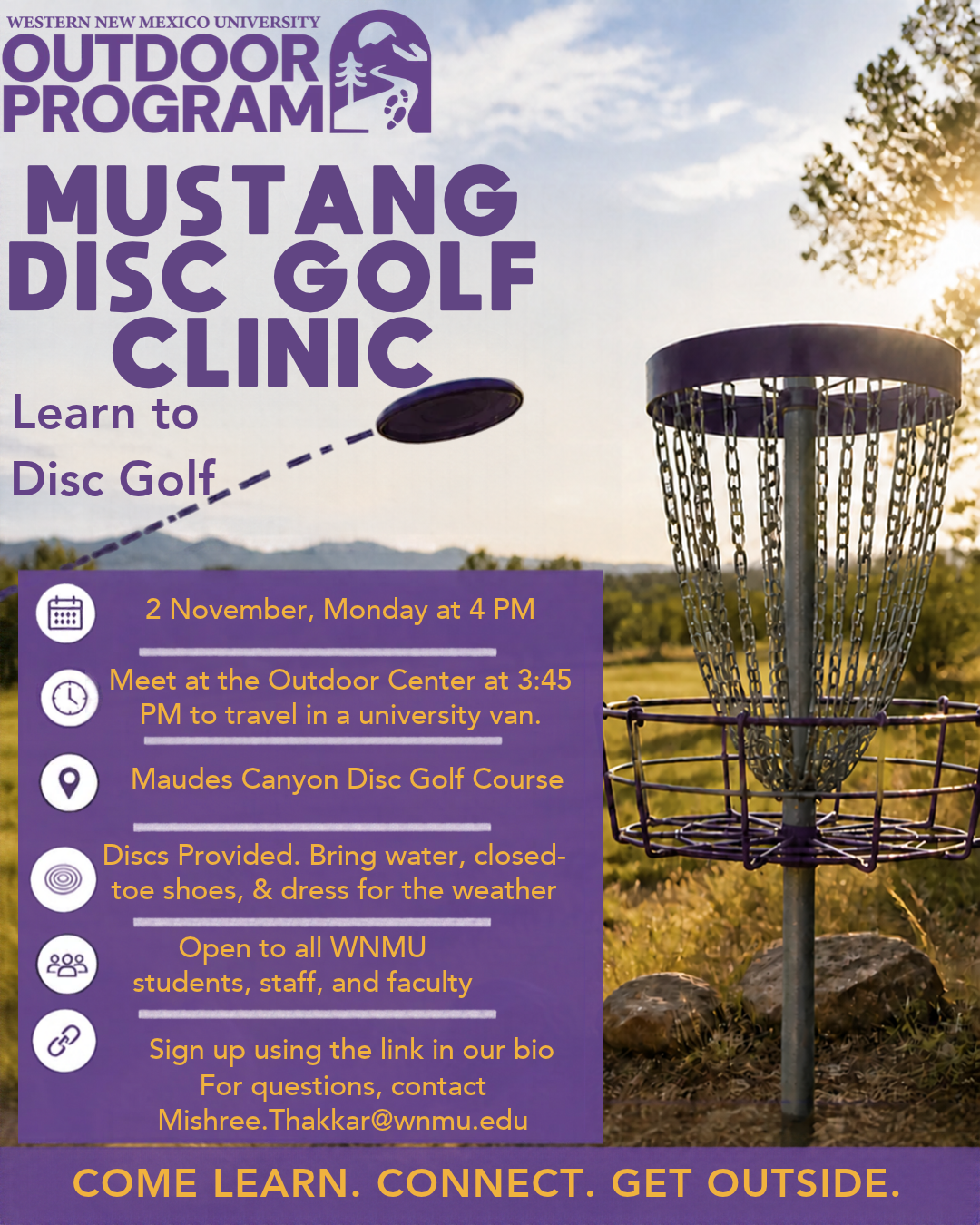 Mustang Disc Golf Clinic